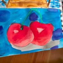 Cherries &mdash; Watercolour on paper