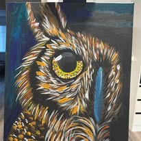 Great Horned Owl &mdash; Acrylic on canvas