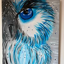Blue Owl &mdash; Acrylic on canvas