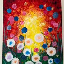 Wildflower Burst &mdash; Acrylic on canvas