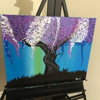 Wisteria Tree &mdash; Acrylic on canvas