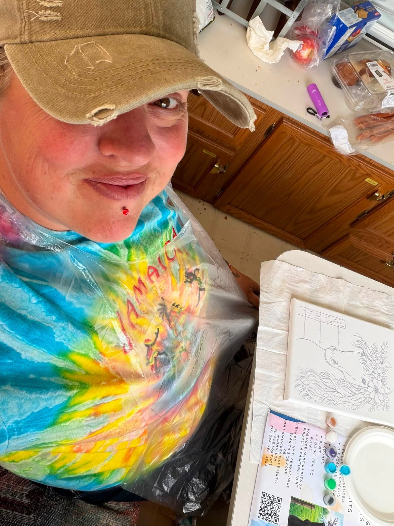 Nicky Caissie in her studio